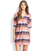 Missoni Mare Chevron-Print Shirt Dress - Lyst