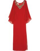 Notte By Marchesa Embellished Silk Chiffon Gown - Lyst