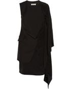 Maison Margiela Silk Chiffon-Paneled Wool And Mohair-Blend Dress - Lyst