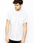 Asos Military Shirt in Short Sleeve - Lyst