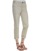 Joie Traveler Cropped Cotton Pants - Lyst