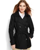 Michael Kors Michael Double-Breasted Belted Trench Coat - Lyst