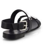 Giuseppe Zanotti Metal Bar Leather Sandals - Lyst