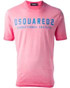 DSquared2 Printed Tshirt - Lyst