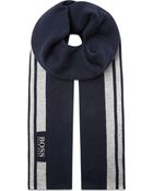 Hugo Boss Logo Stripe Scarf - Lyst