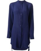 McQ by Alexander McQueen Collarless Shirt Dress - Lyst