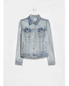 Mango Light Denim Jacket - Lyst
