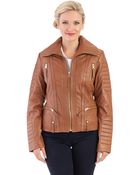 MICHAEL Michael Kors Zipper Moto Jacket - Lyst
