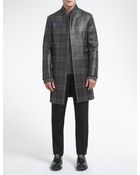 Joseph Coated Check Atlee Coat In Grey - Lyst