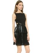 Ohne Titel Foiled Pleat Dress - Black - Lyst