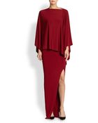 Donna Karan New York Caped Jersey Gown - Lyst