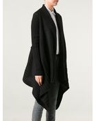 Rick Owens Asymmetric Knit Cardigan - Lyst