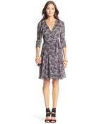 Diane von Furstenberg Irina Silk Combo Wrap Dress - Lyst