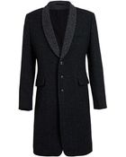 Ann Demeulemeester Wool Blend Tweed Coat - Lyst