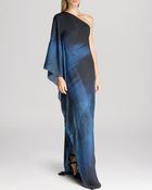 Halston Heritage Gown - One Shoulder Asymmetric Print - Lyst