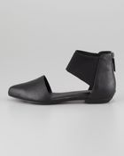 Eileen Fisher Allot Leather Dorsay Flat - Lyst