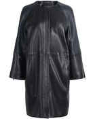 Amanda Wakeley Harumi Oversized Leather Coat - Lyst