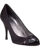 Stuart Weitzman Girly Pump Black Satin - Lyst
