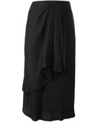 Ann Demeulemeester Wrap Draped Skirt - Lyst