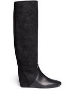 Lanvin Lizard Embossed Leather Boots - Lyst