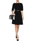Fendi Wool Belted Dress - Lyst