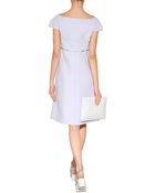 Jil Sander Stretch Cotton Cap Sleeve Dress - Lyst
