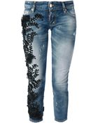 DSquared2 Bead Embroidered Jean - Lyst