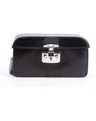 Gucci Black Patent Leather 'Lady Lock' Clutch - Lyst