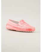 Tod's Textured Penny Loafers - Lyst