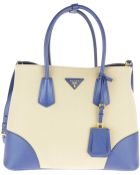 Prada Borsa Pelle E Canapa - Lyst