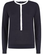 Armani Jeans Contrast Trim Sweater - Lyst