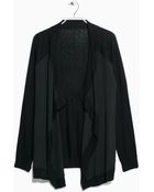 Violeta By Mango Panel Waterfall Cardigan - Lyst