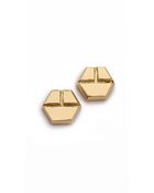 Tory Burch Hexagon Stud Earrings - Lyst