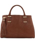 Ivanka Trump Stingray-Print Leather Satchel Bag - Lyst