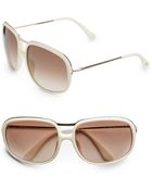Tom Ford Cori Metal & Acetate Aviator Sunglasses - Lyst