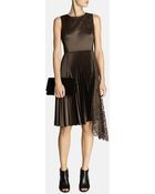 Karen Millen Pleat And Patchwork Dress - Lyst