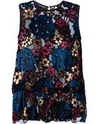 Rochas Floral Pattern Sheer Vest - Lyst