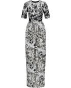 Prabal Gurung Pleated Metallic-Jacquard Gown - Lyst