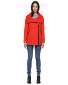 Mackage Elia-Sp Coral Light Wool Jacket With Large Collar - Lyst