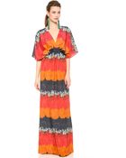 Vionnet Short Sleeve Gown - Scarlet - Lyst