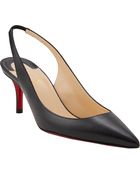 Christian Louboutin Apostrophy Slingback Pumps - Lyst
