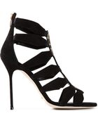 Sergio Rossi Embellished High Heel Sandals - Lyst