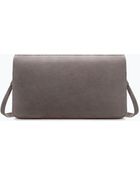 Zara Leather And Suede Messenger Bag - Lyst