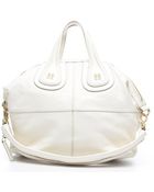 Givenchy Pre-Owned Ivory Leather Nightingale Satchel Bag - Lyst