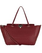 Valentino Medium All-over Studded Shopper - Lyst