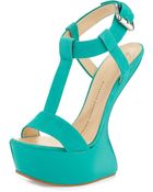 Giuseppe Zanotti Suede Sculpted Wedge Sandal - Lyst