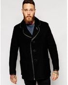 YMC Wool Button Up Coat - Lyst