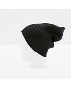 Zara Ribbed Beanie Hat - Lyst