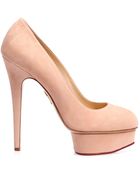 Charlotte Olympia Dolly Suede Pumps - Lyst