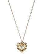 Renee Lewis 18K White Gold Diamond-Rimmed Heart "Shake" Necklace - Lyst